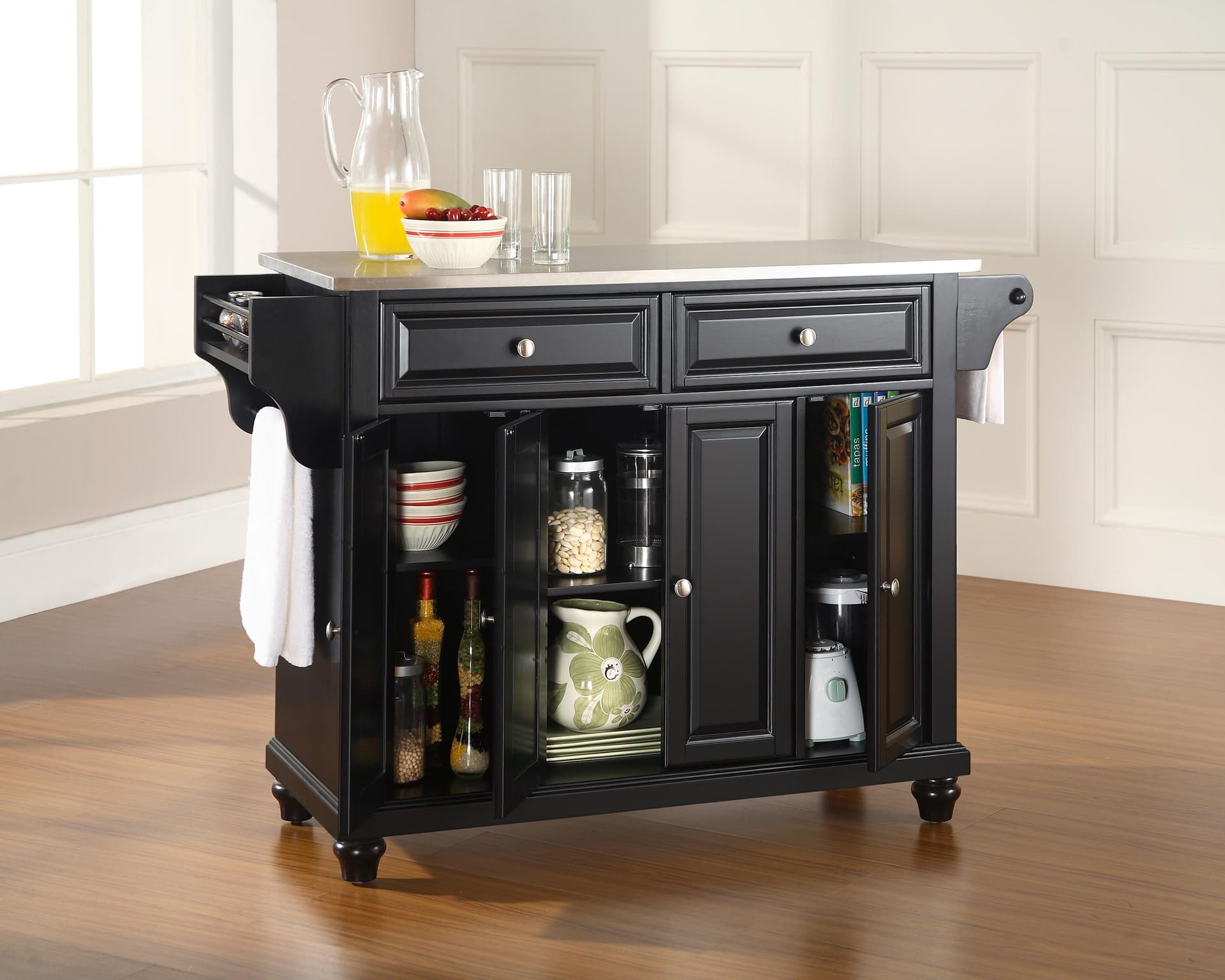 Cambridge Stainless Steel Top Full Size Kitchen Island/Cart