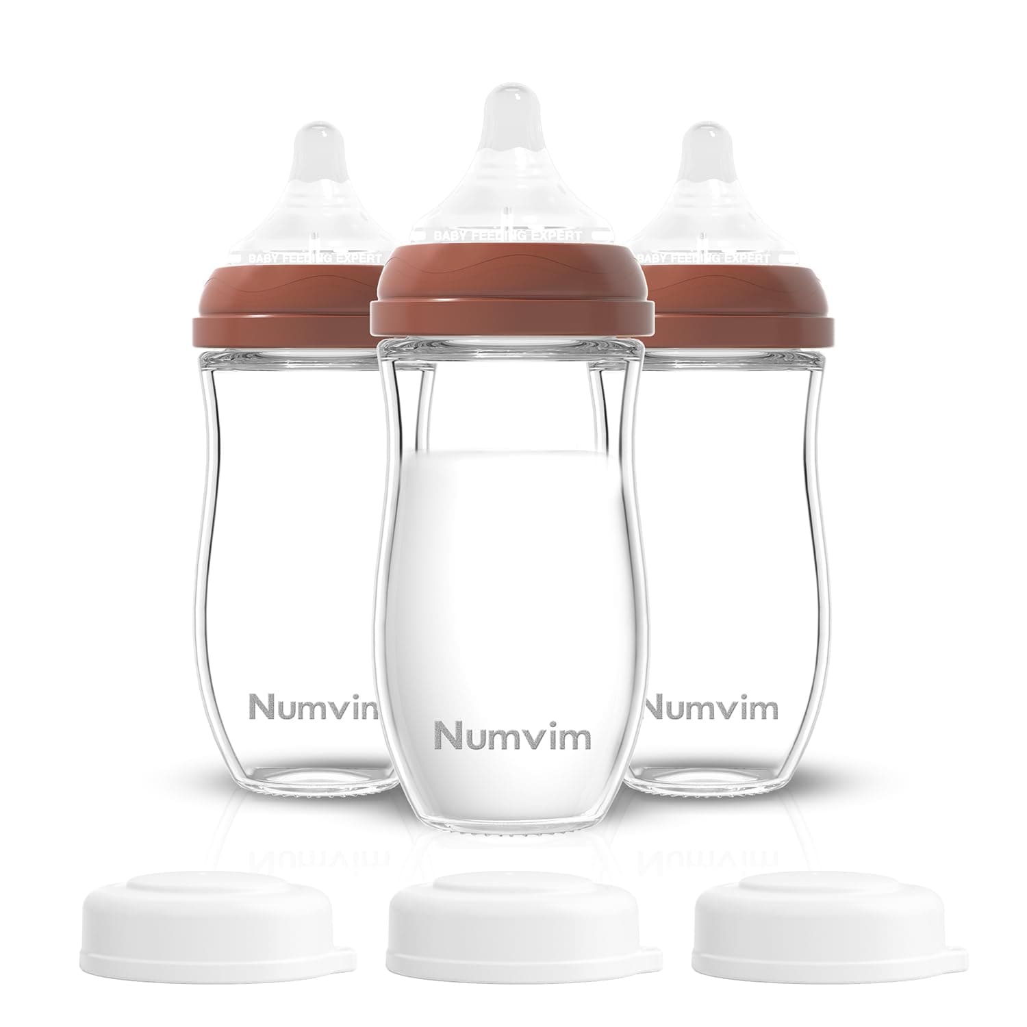 Glass Baby Bottles with Natural Nipple Flow