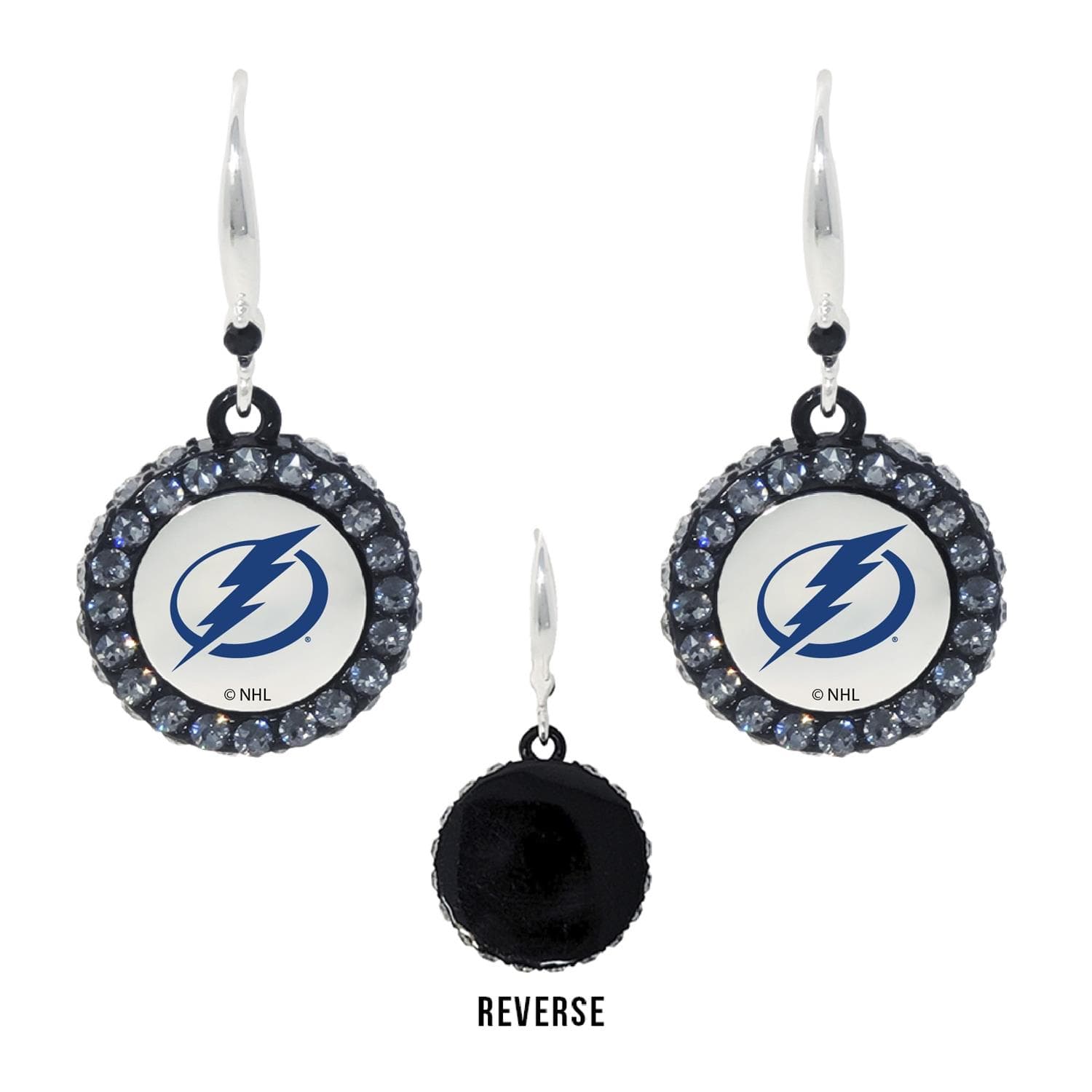 Tampa Bay Lightning Puck Earrings