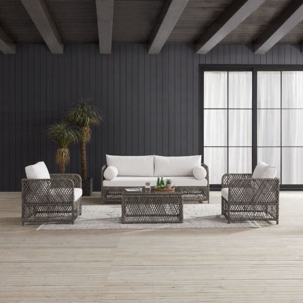 Granite Bay 4Pc Wicker Outdoor Sofa Patio Furniture Set