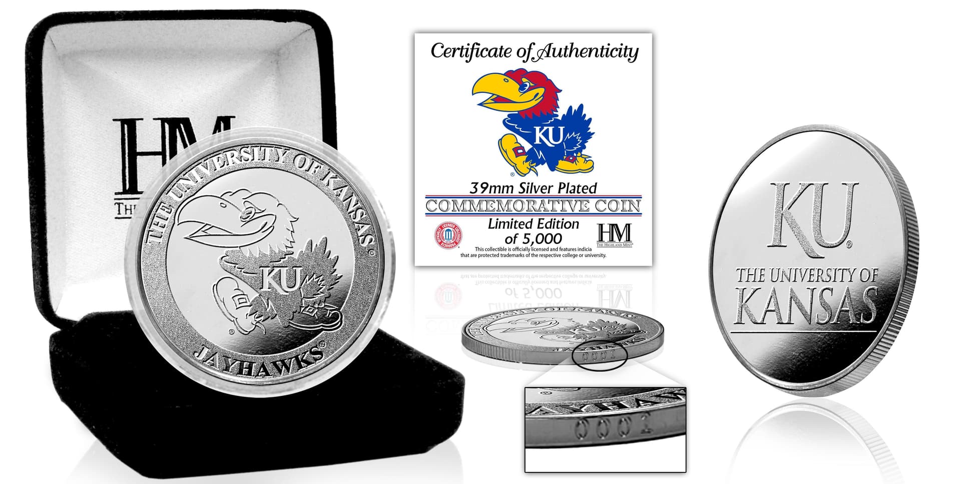 University of Kansas Jayhawks Silver Coin