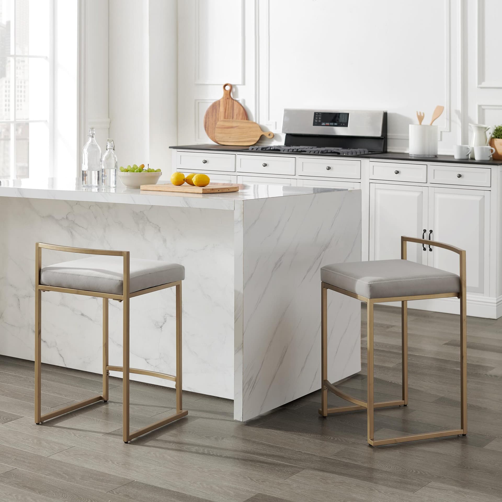 Harlowe 2-Piece Counter Height Bar Stool Set