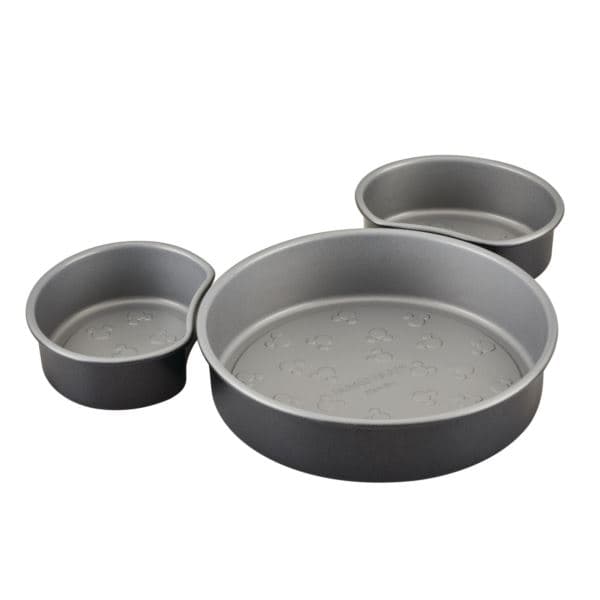 3pc Nonstick Mickey Head Cake Pan Set