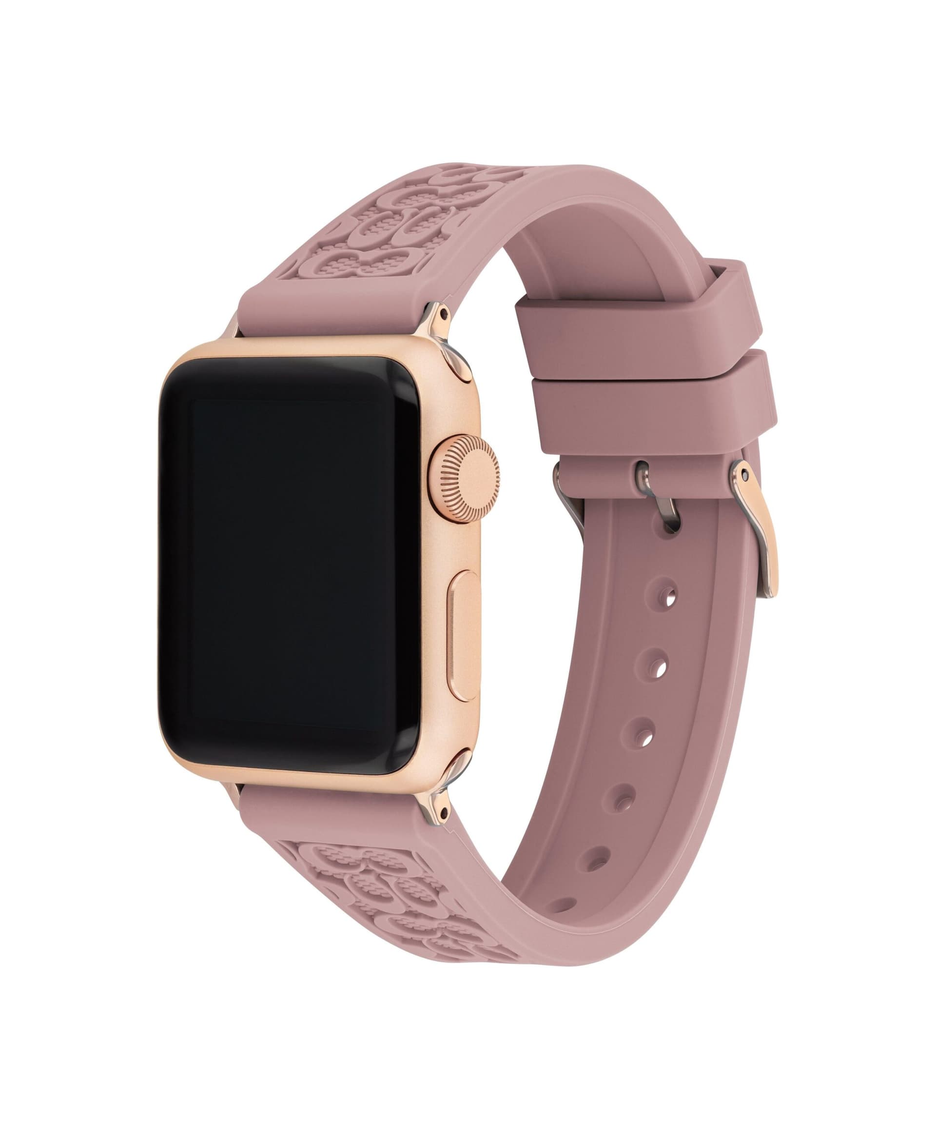 Blush Rubber Apple Watch Strap w/ "C" Logos 38mm & 40mm