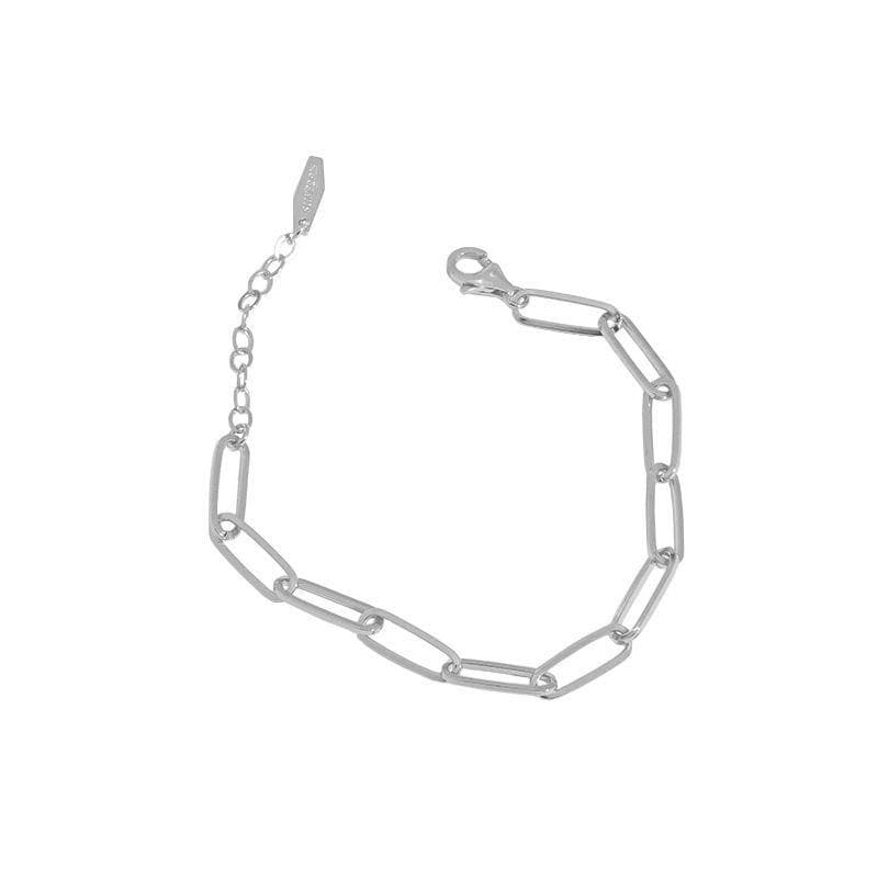 Latonia Cabella created Sterling Silver Geometric Ellipse Chain design Bracelet