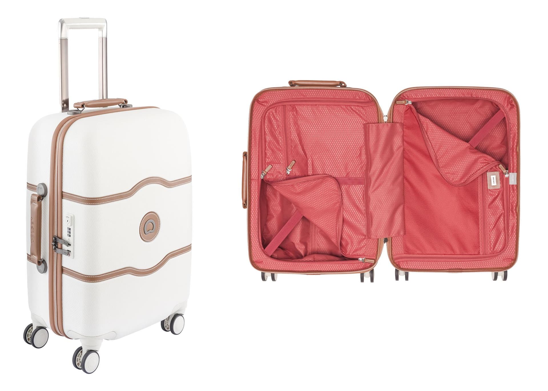 Delsey Chatelet Air 2.0 Hardshell Carry-On Luggage with Spinner Wheels in Angora
