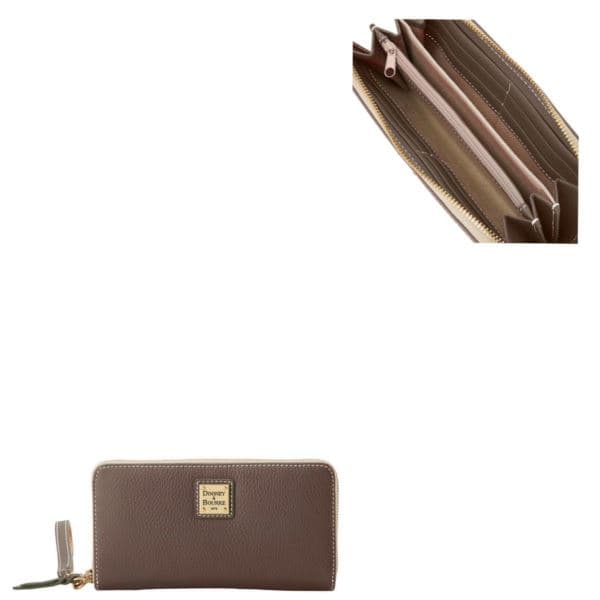 Lucca Leather Large Zip Around Wristlet