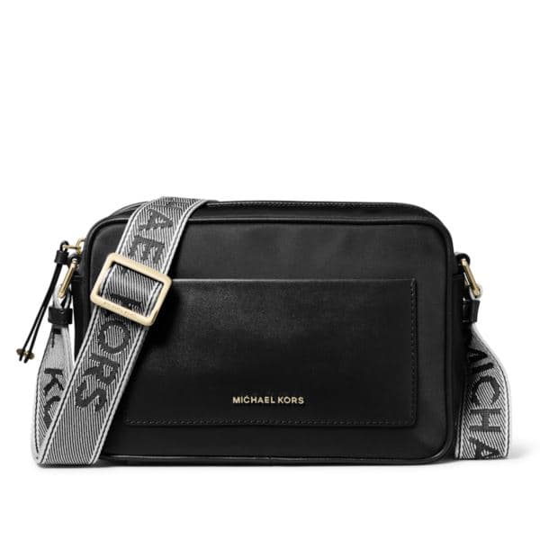 Jet Set Large Nylon Gabardine Crossbody Bag - Black
