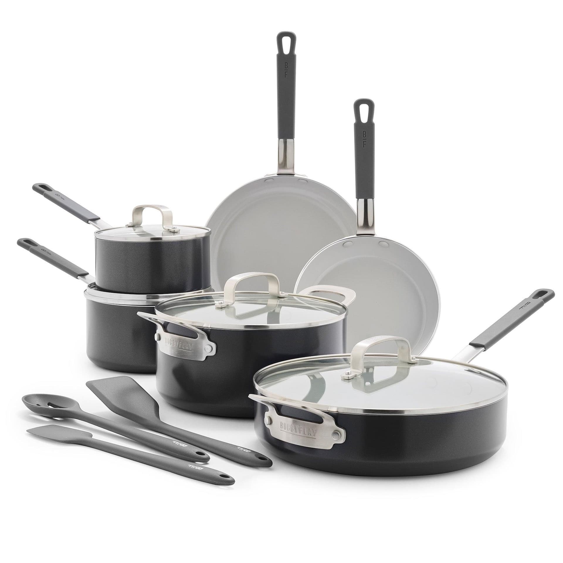 Ceramic Nonstick Aluminum 13pc Cookware Set Graphite