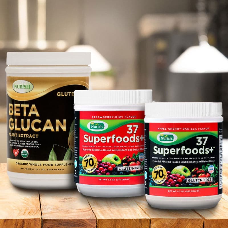 BODY ESSENTIALS - Cell Repair, Immune Boost, Electrolyte, LDL Fighter, Body Cleanse & Nourishment (Save $20) - ONE Strawberry Kiwi, ONE Apple Cherry Vanilla & ONE Beta Glucan (Save