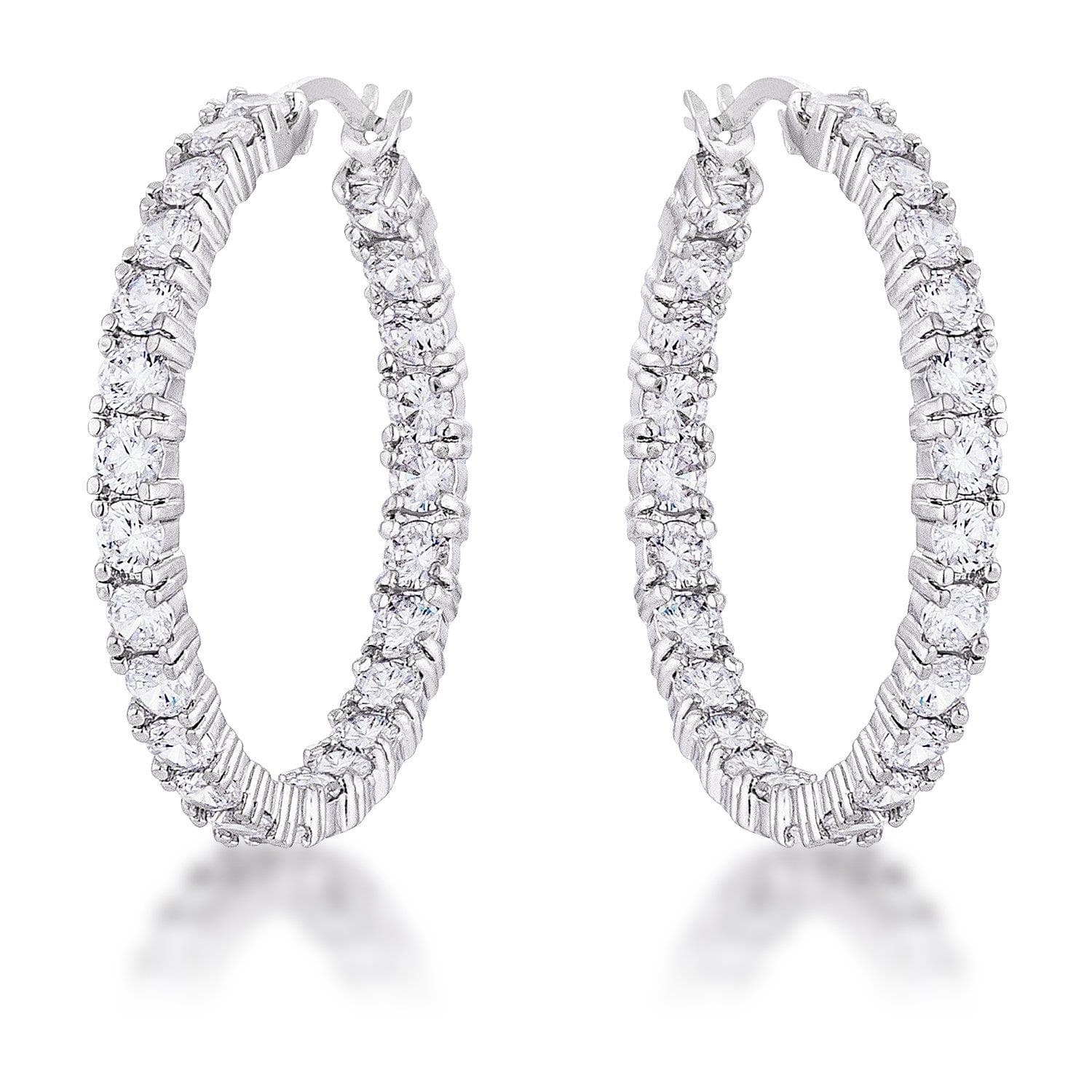 Inside Out Bling Hoop Earrings