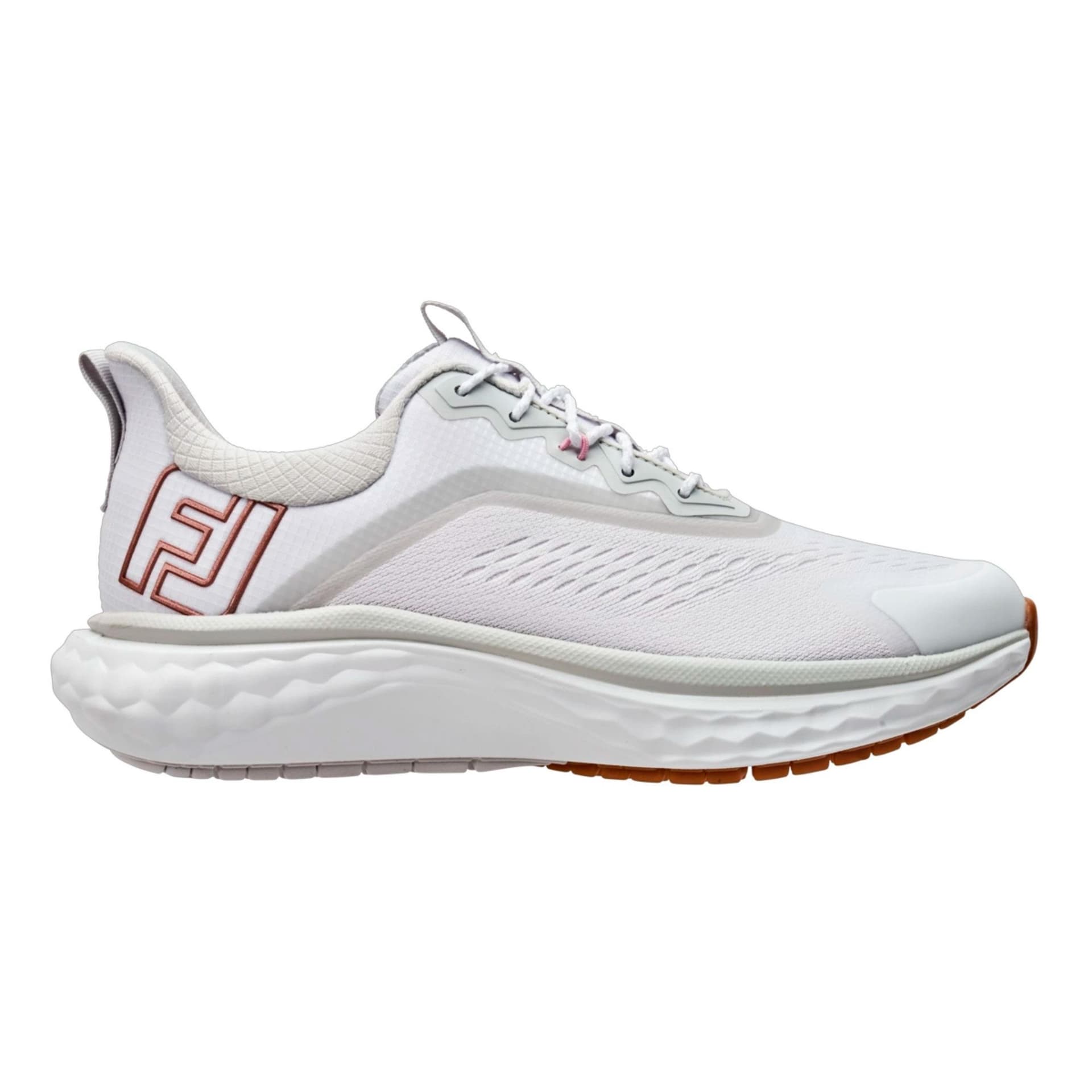 FootJoy Quantum Women's Spikeless Golf Shoes - White/White/Tan/6 Medium