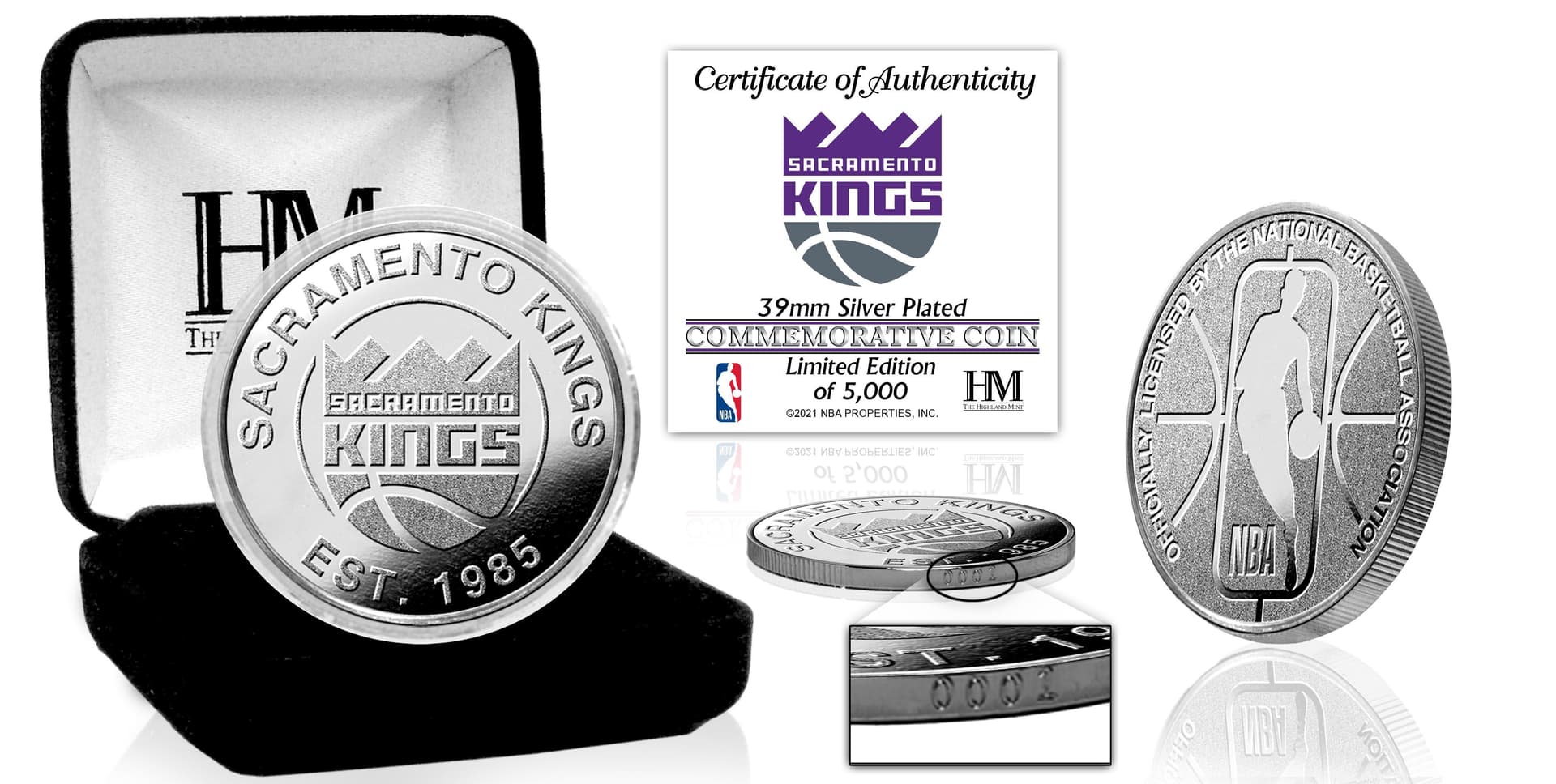 Sacramento Kings Silver Coin