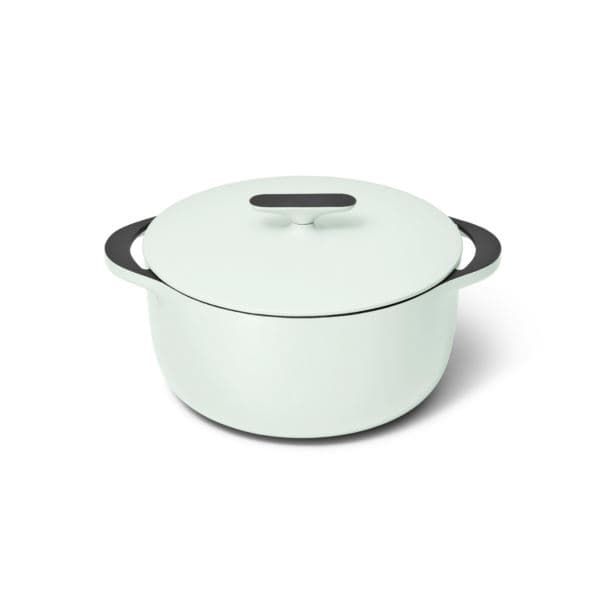 6.5qt Enameled Cast Iron Dutch Oven w/ Flat Lid Light Mist