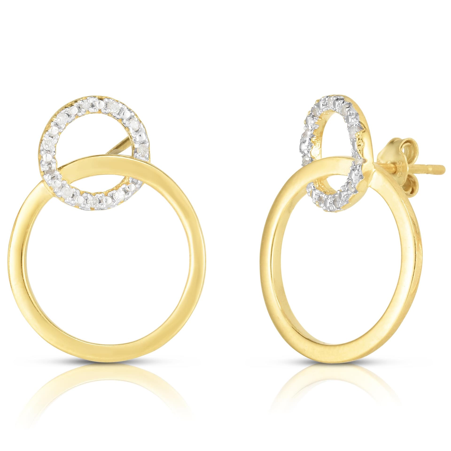 Diamond Circle Earrings