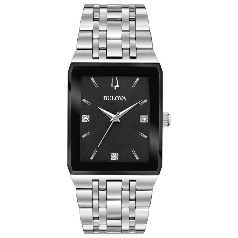Men's Futuro Quadra Bracelet Watch, Stainless Steel with Black Dial