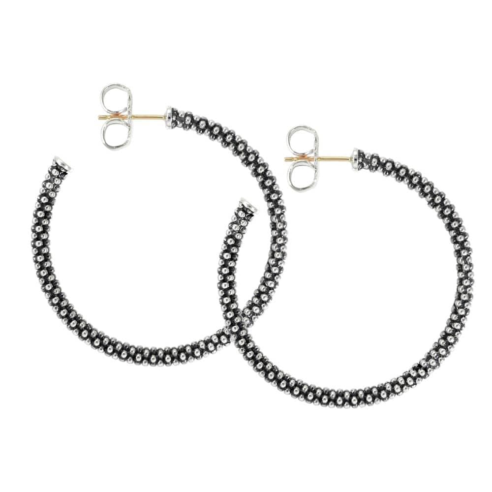 Signature Caviar Hoop Earrings