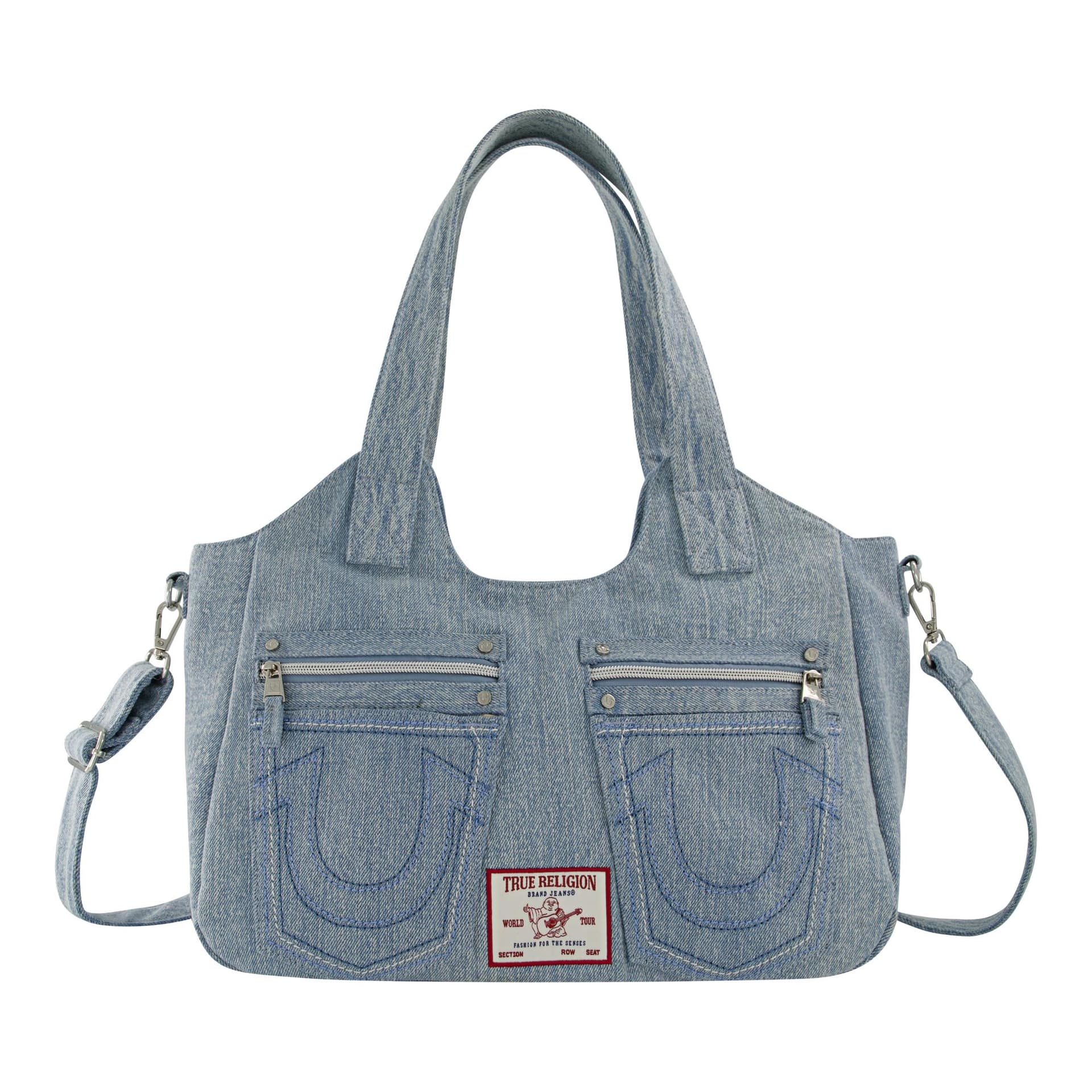 Horseshoe Stitch Denim Satchel Size 4x4.5x1