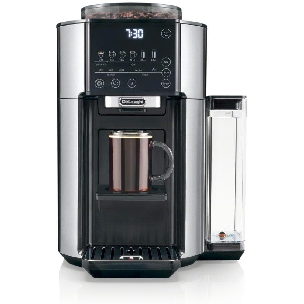 TrueBrew Automatic Single-Serve Drip Coffee Maker with Built-In Grinder and Bean Extract Technology