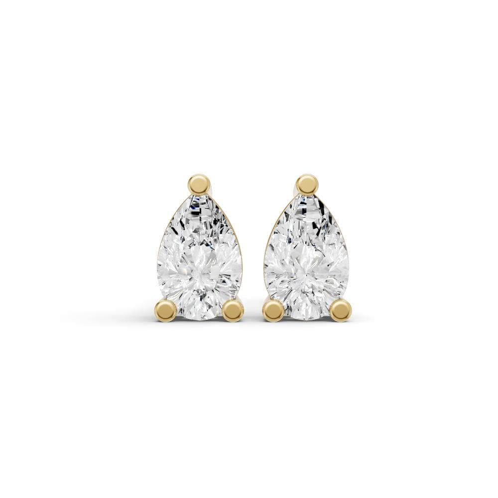 Pear Lab Diamond Solitaire Earrings Size 0.5 CTW
