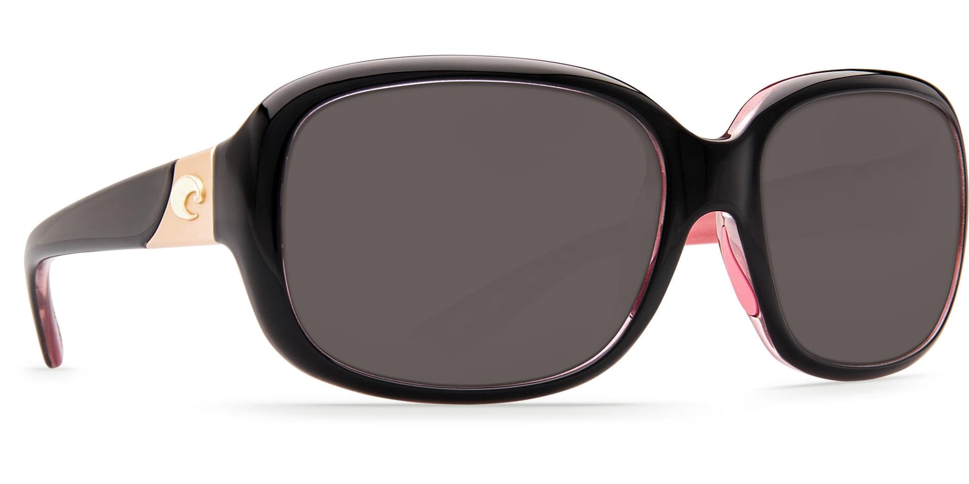 Gannet Sunglasses - (Frame) Shiny Black, Hibiscus; (Lens) Gray, 580P