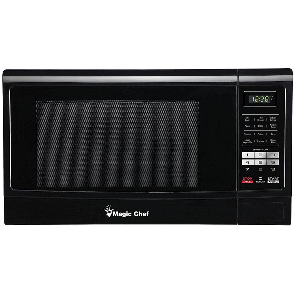 1.6-Cu. Ft. 1100W Countertop Microwave Oven with Push-Button Door in Black