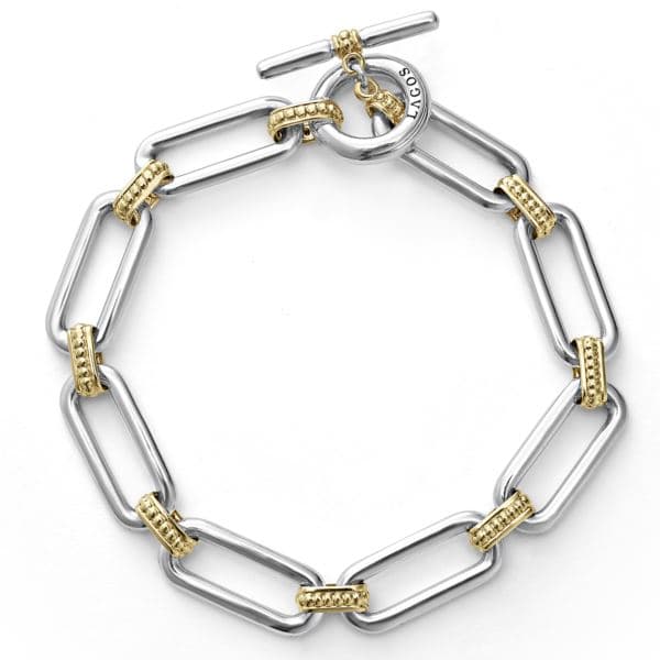 Two-Tone Link Bracelet Size 7"