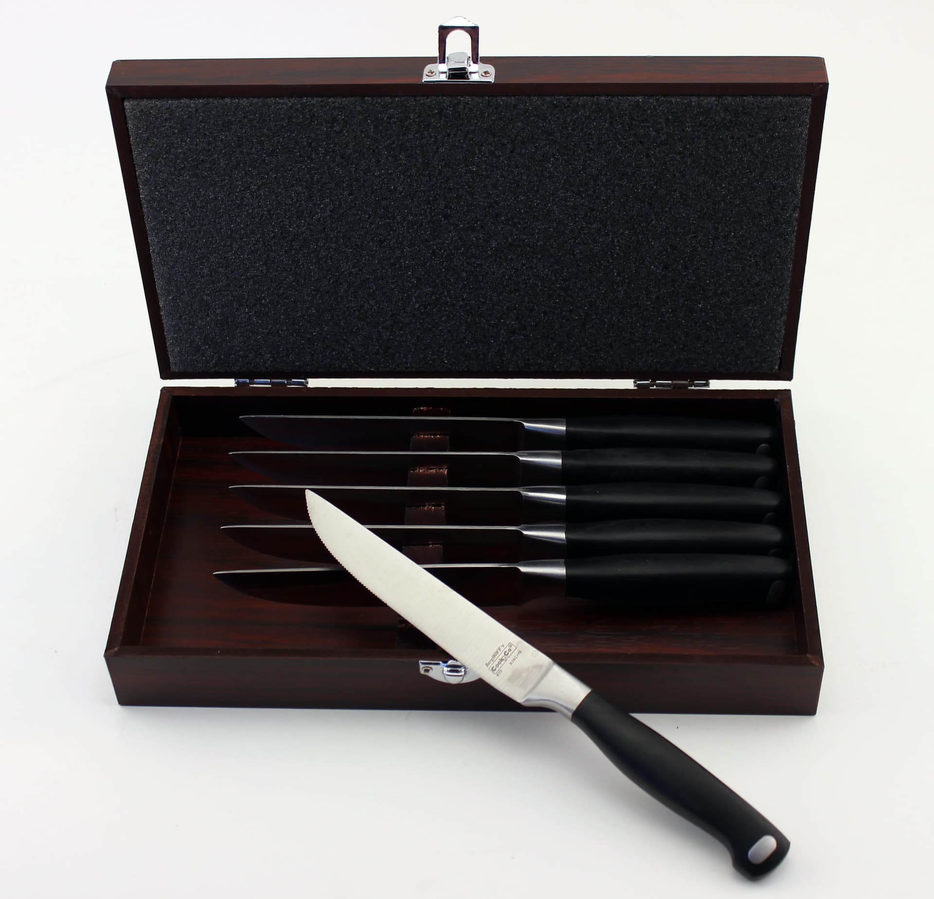 Bistro 7pc Steak Knives, Set of 6 with Wood Case