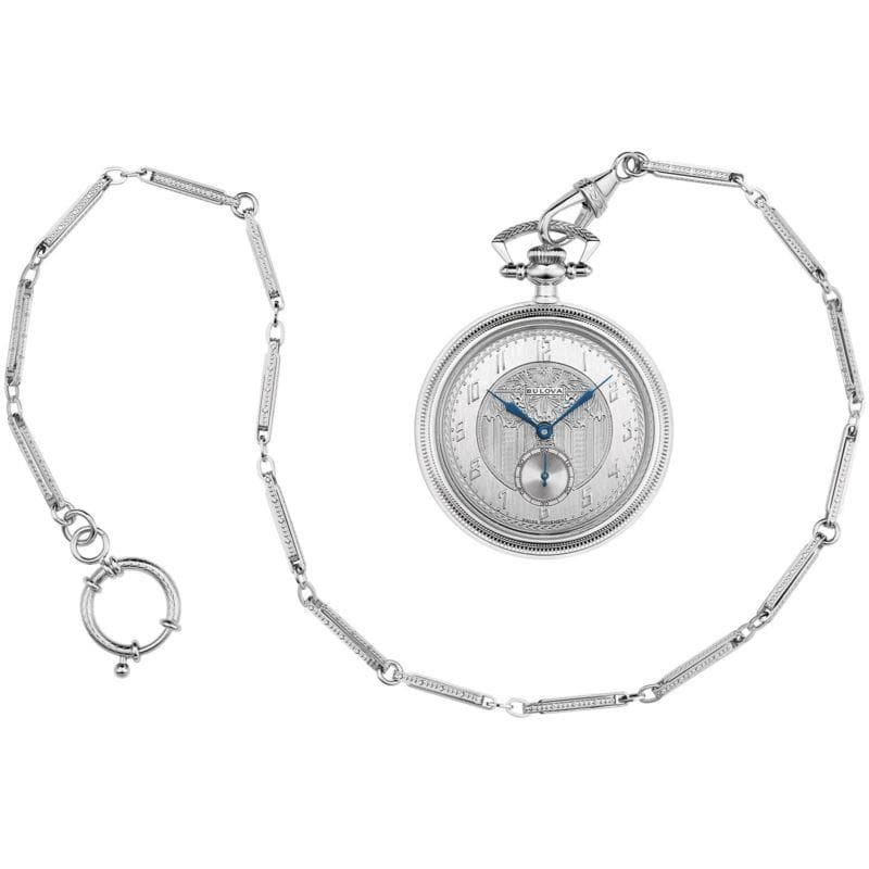 Men's Pocket Watch Chain watch, Silver-Tone dial