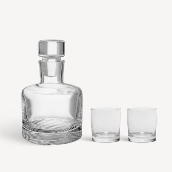Wave Decanter 3 pc set