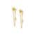 CZ Flower Chain Front Back Stud Earring