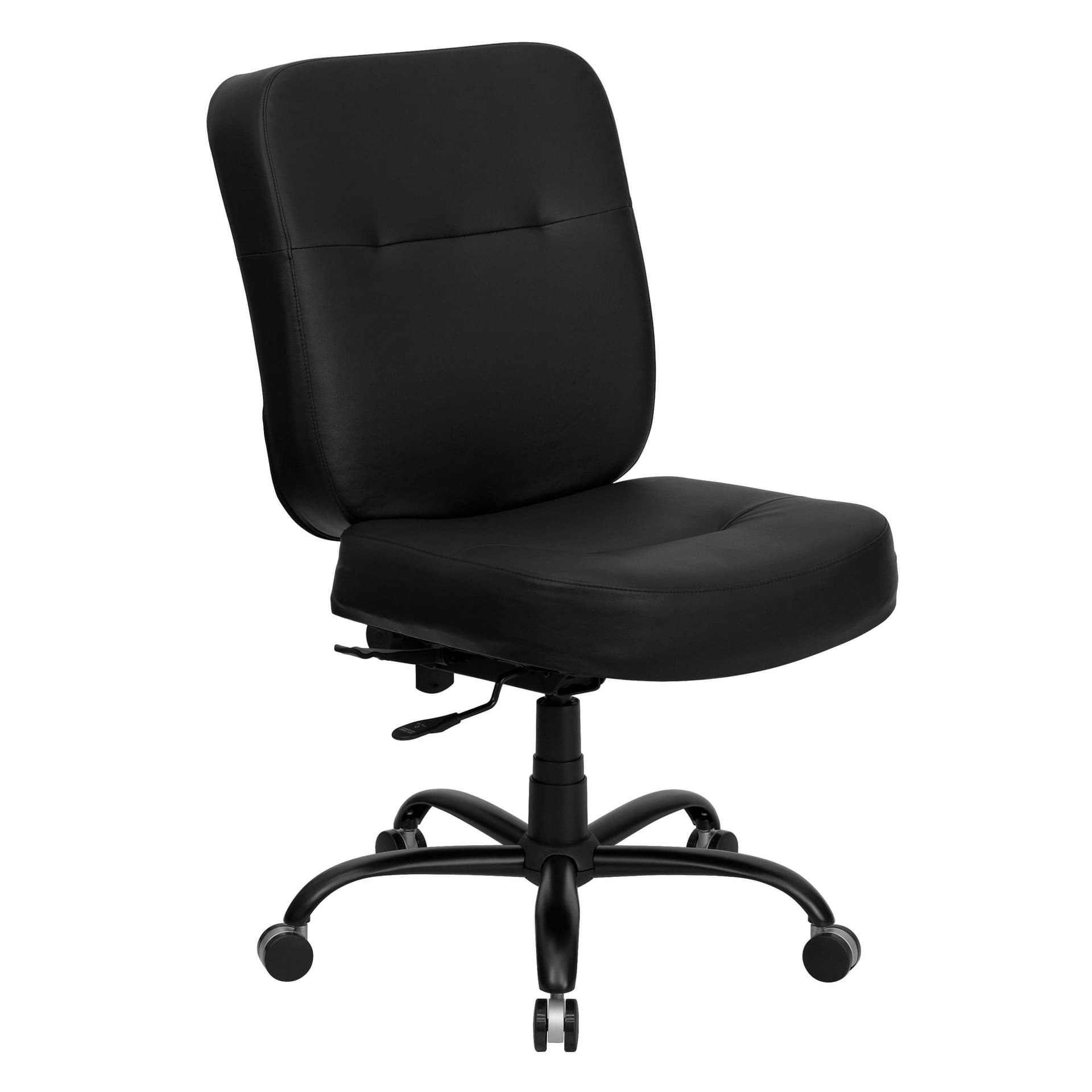 Big & Tall 400 lb. Rated High Back Black LeatherSoft Ergonomic Office Chair