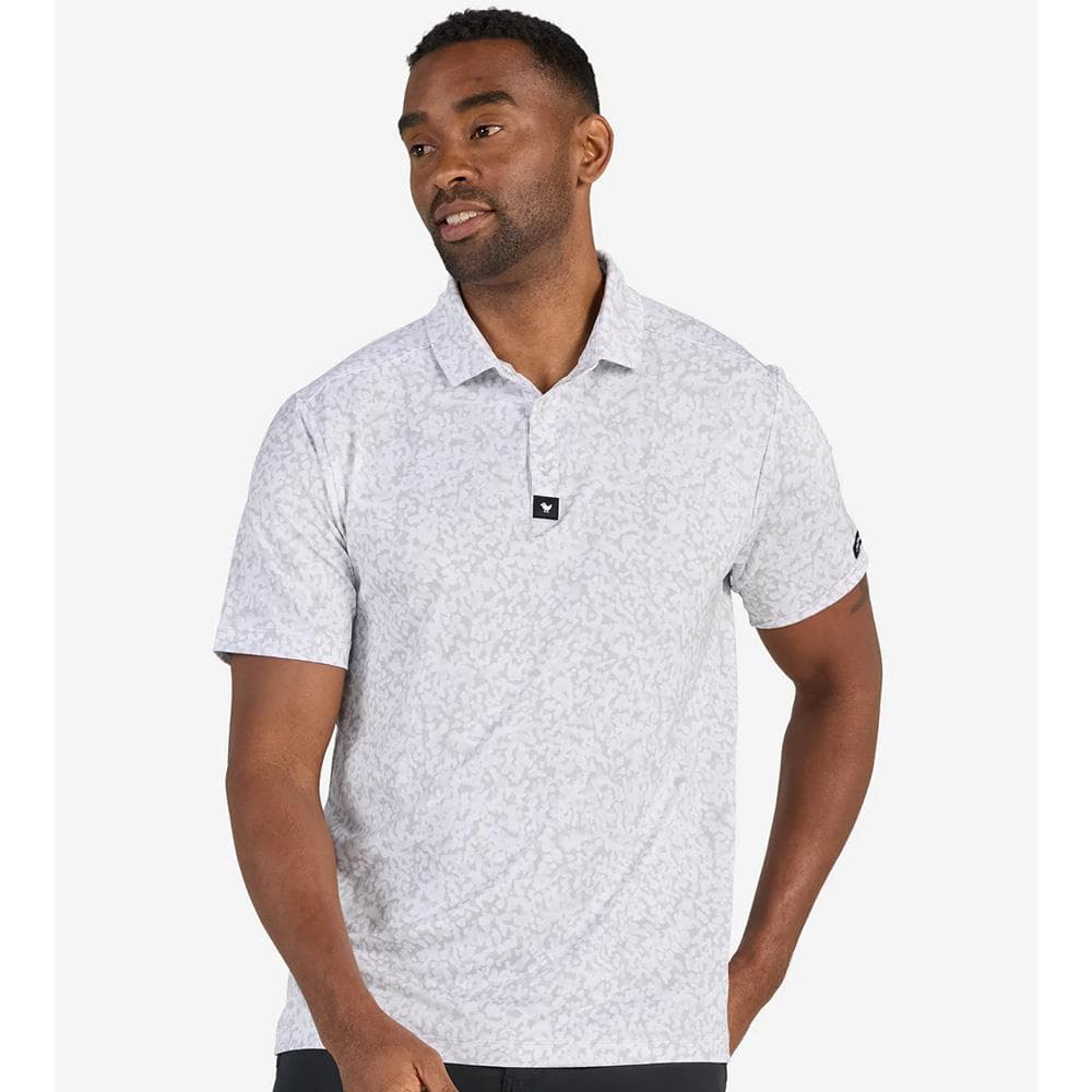 Bad Birdie Men's Performance Polo-Salt Shaker-LG