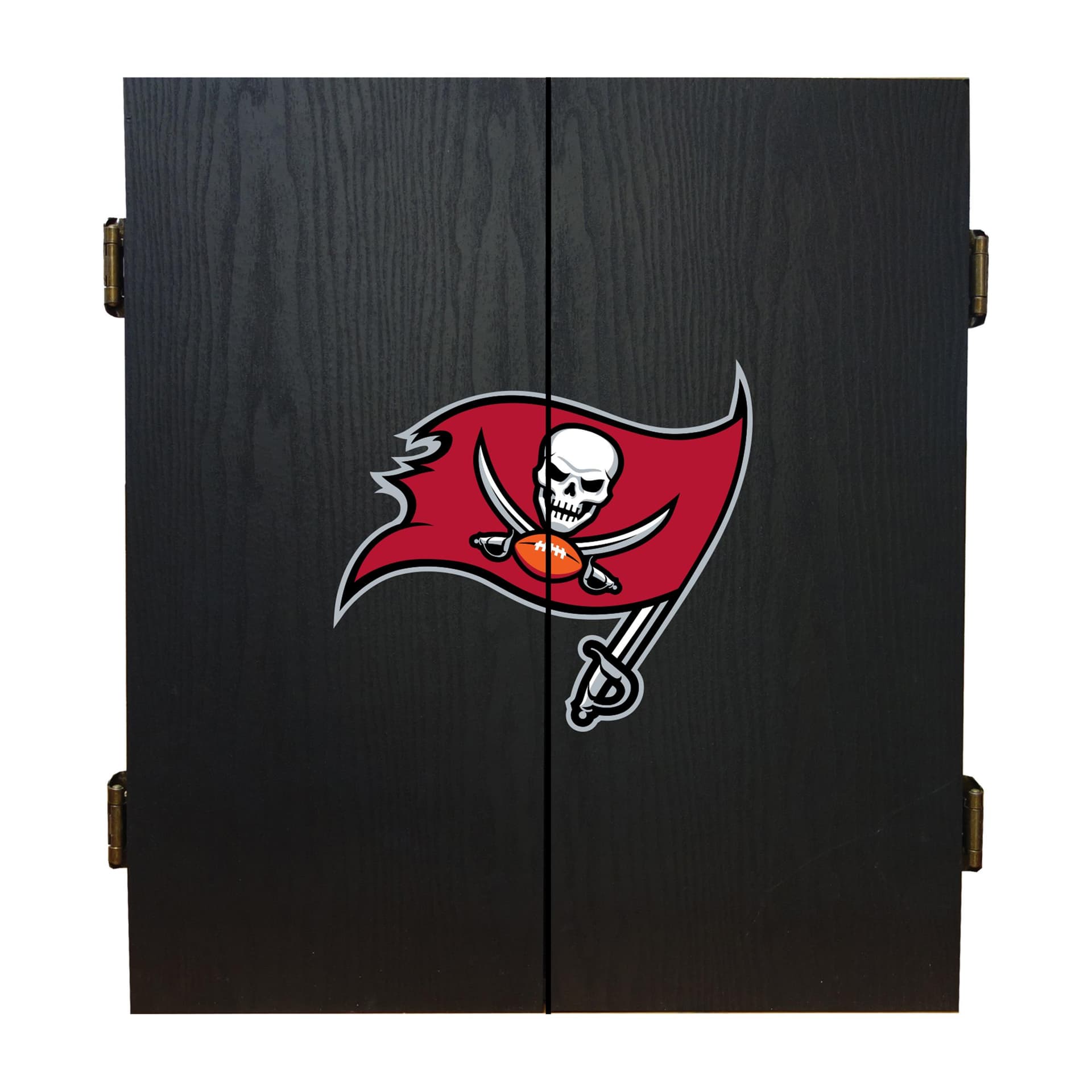 Tampa Bay Buccaneers Dartboard Cabinet Set