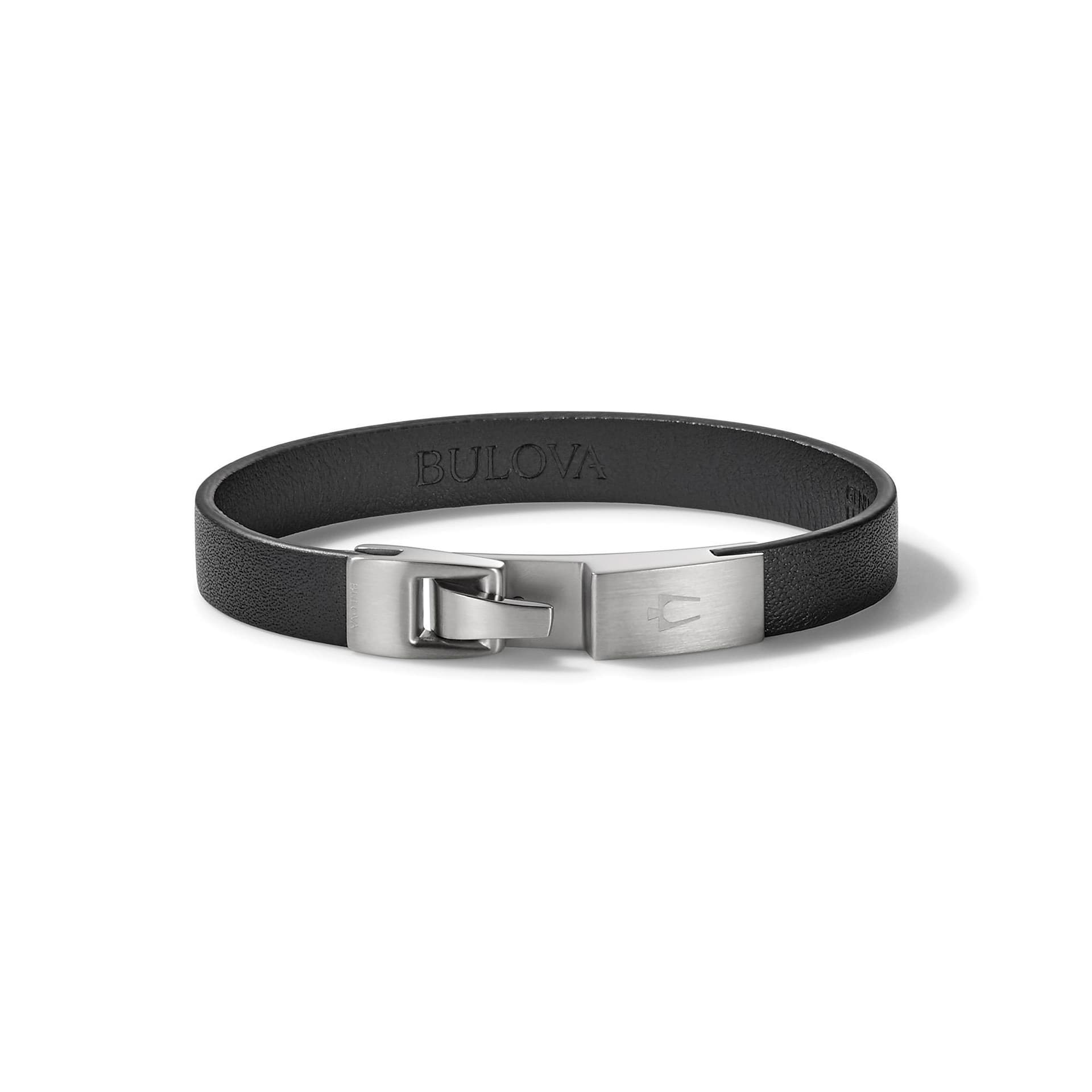 Classic Single Wrap Leather Bracelet - Medium Black