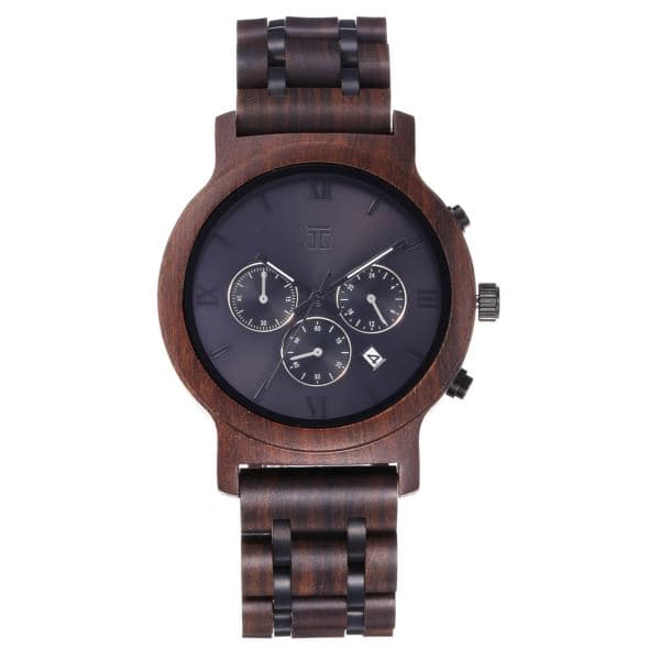 Hemisphere Dark Sandalwood Chronograph Wooden Watch