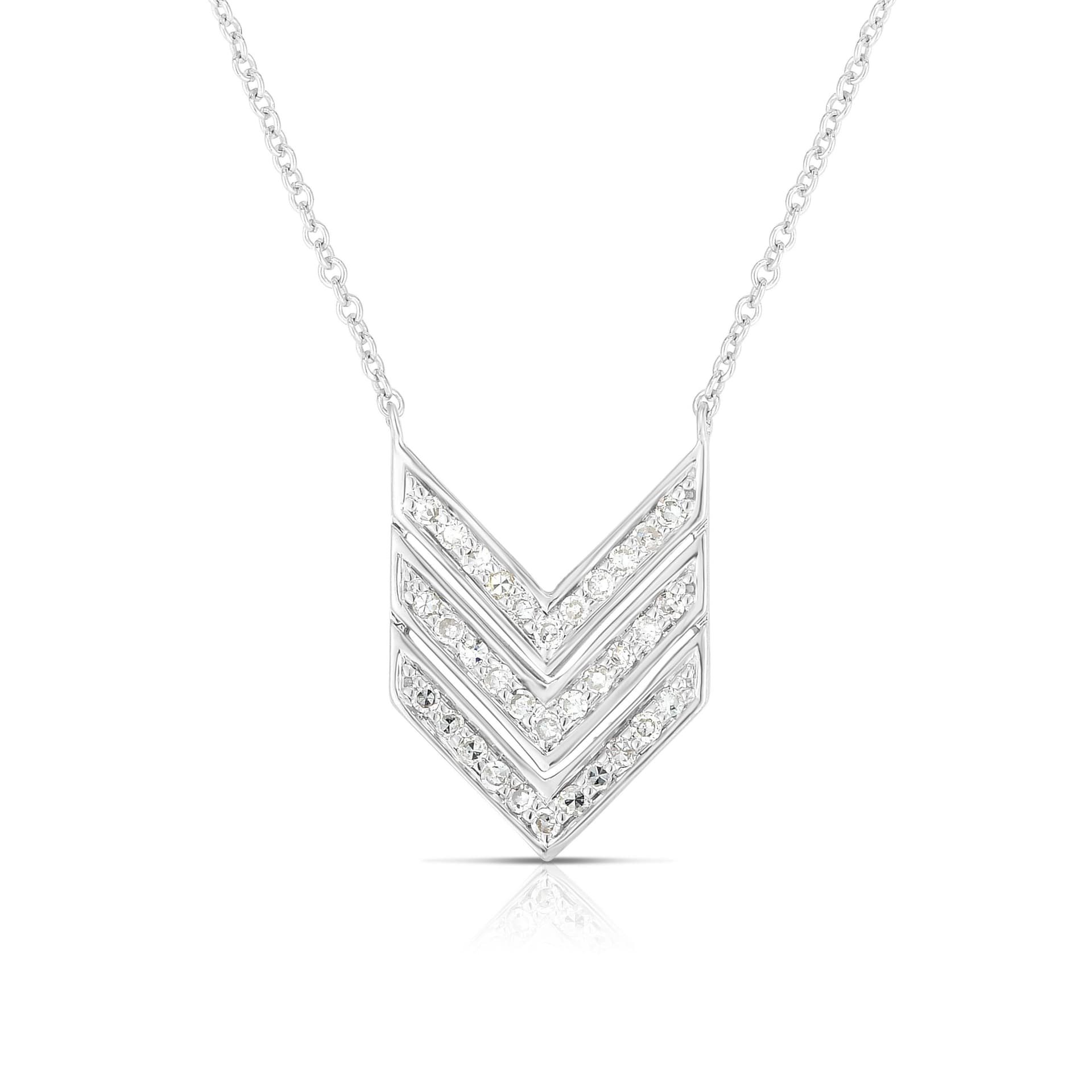 Diamond Triple "V" Necklace