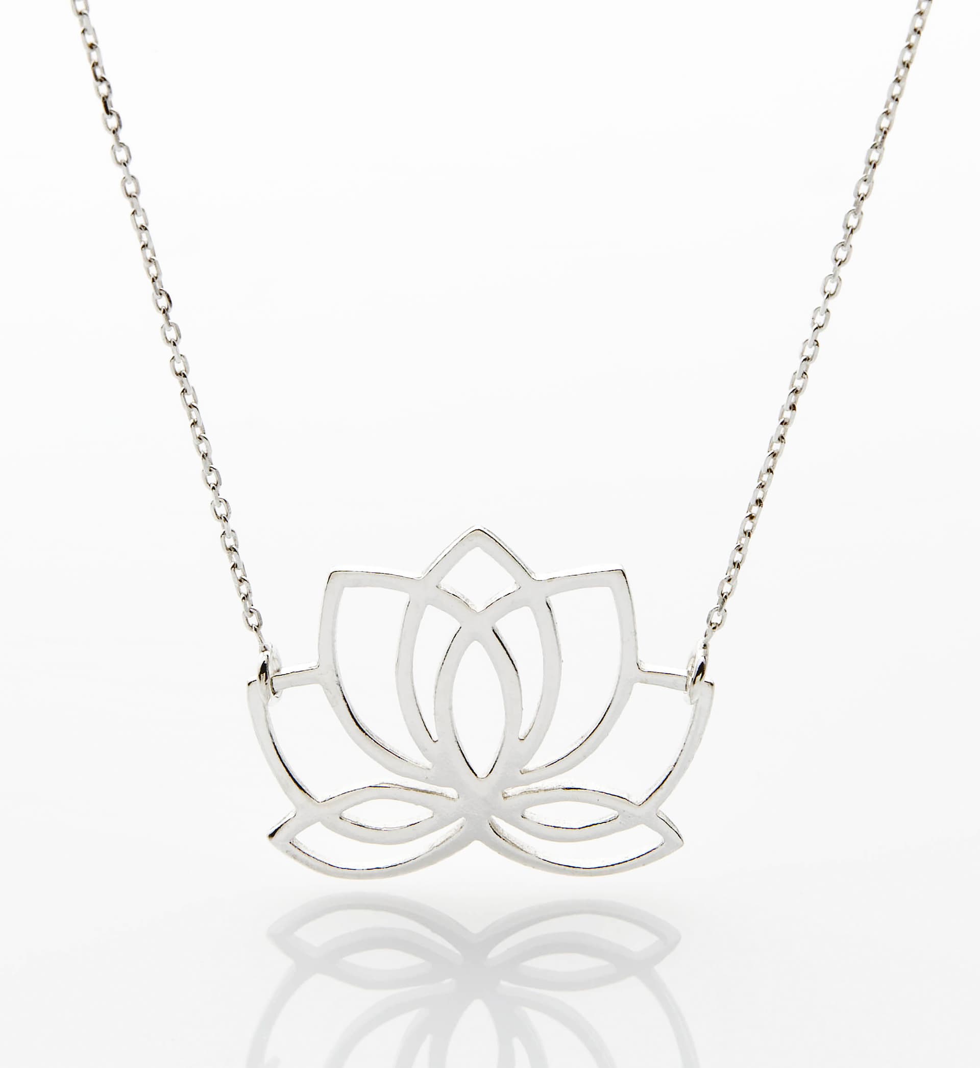 Sterling Silver Lotus Flower Necklace