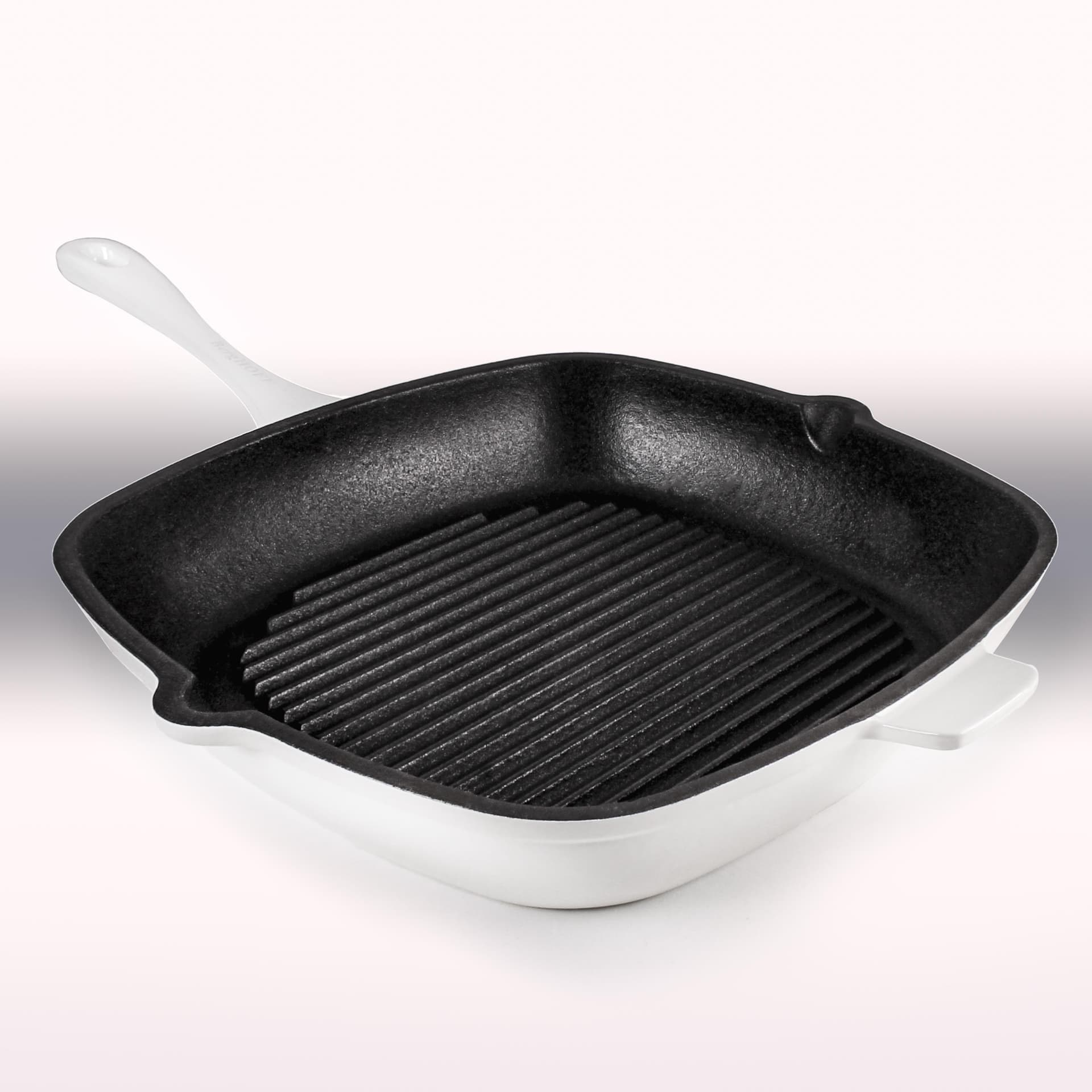 Neo Cast Iron Square Grill Pan 11", White