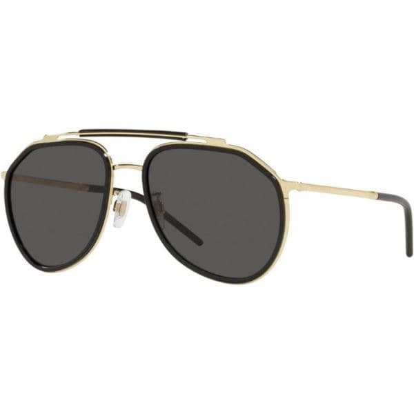 Dolce & Gabbana Men's Pilot Sunglasses - Gold/Black/Dark Grey Lens