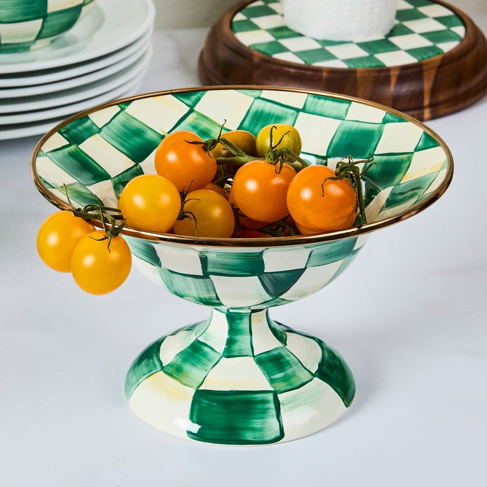 Check Enamel Compote