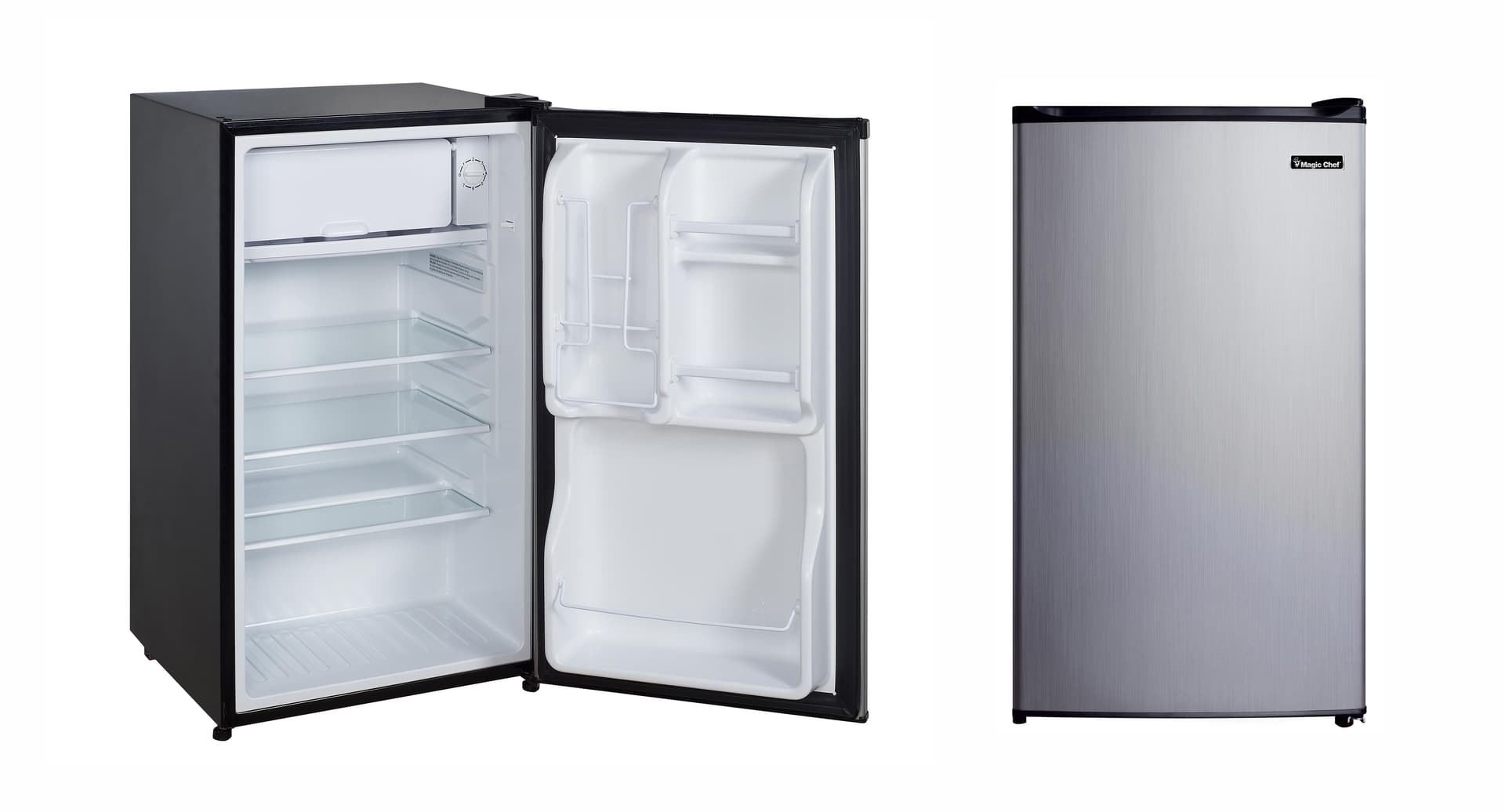 3.5-Cu. Ft. Refrigerator with Full-Width Freezer Compartment with Stainless Door