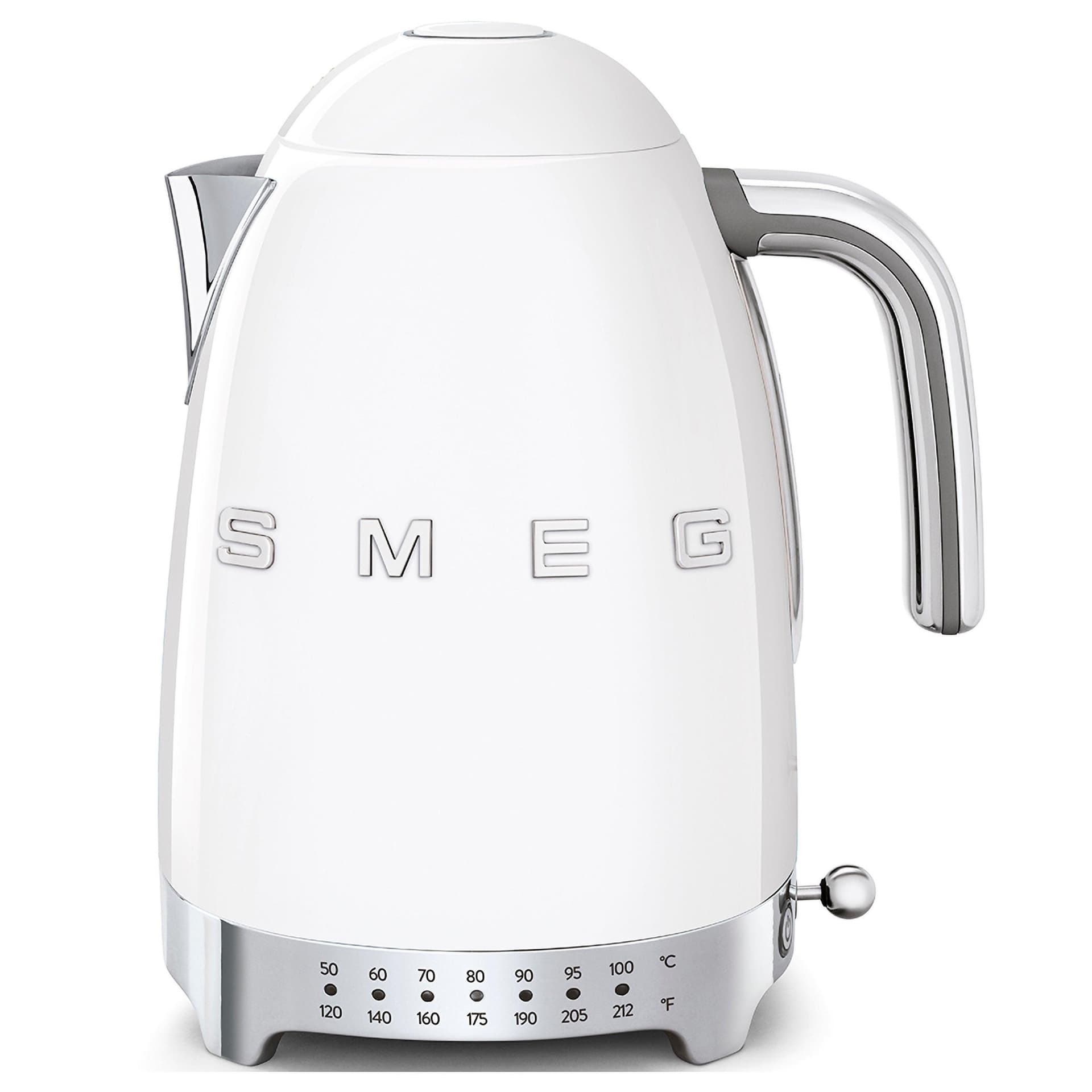 50's Retro-Style Electric Kettle w/ Variable Temperature White
