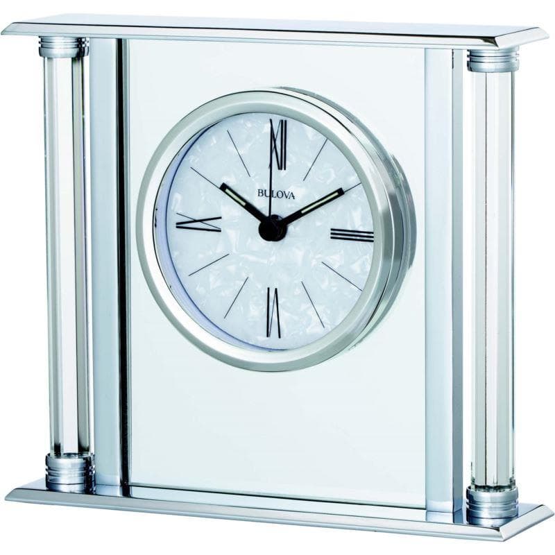 The Pearl Silver Mantle Clock