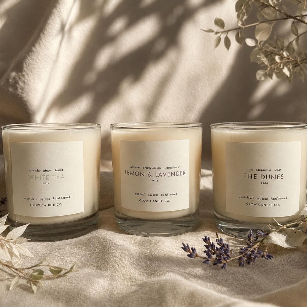 Glow 14oz Signature Set Soy Candles 3-Pack