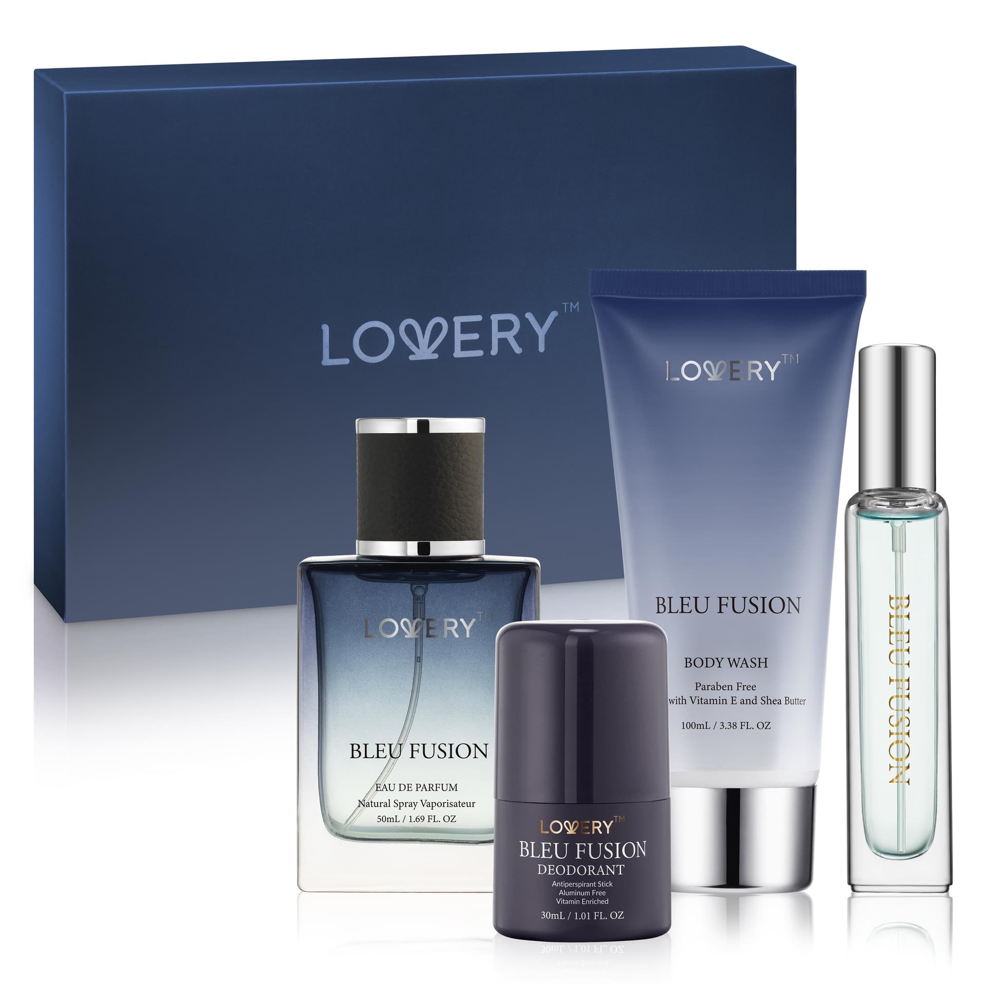 Bleu Fusion Bath and Body Care Size 4 Pieces