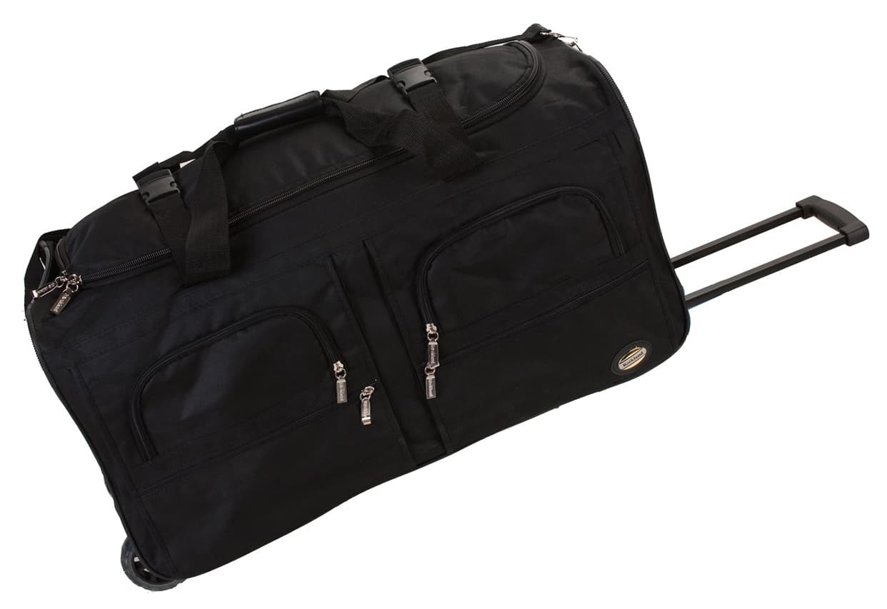 36" Rolling Multi-Pocket Duffle - Black