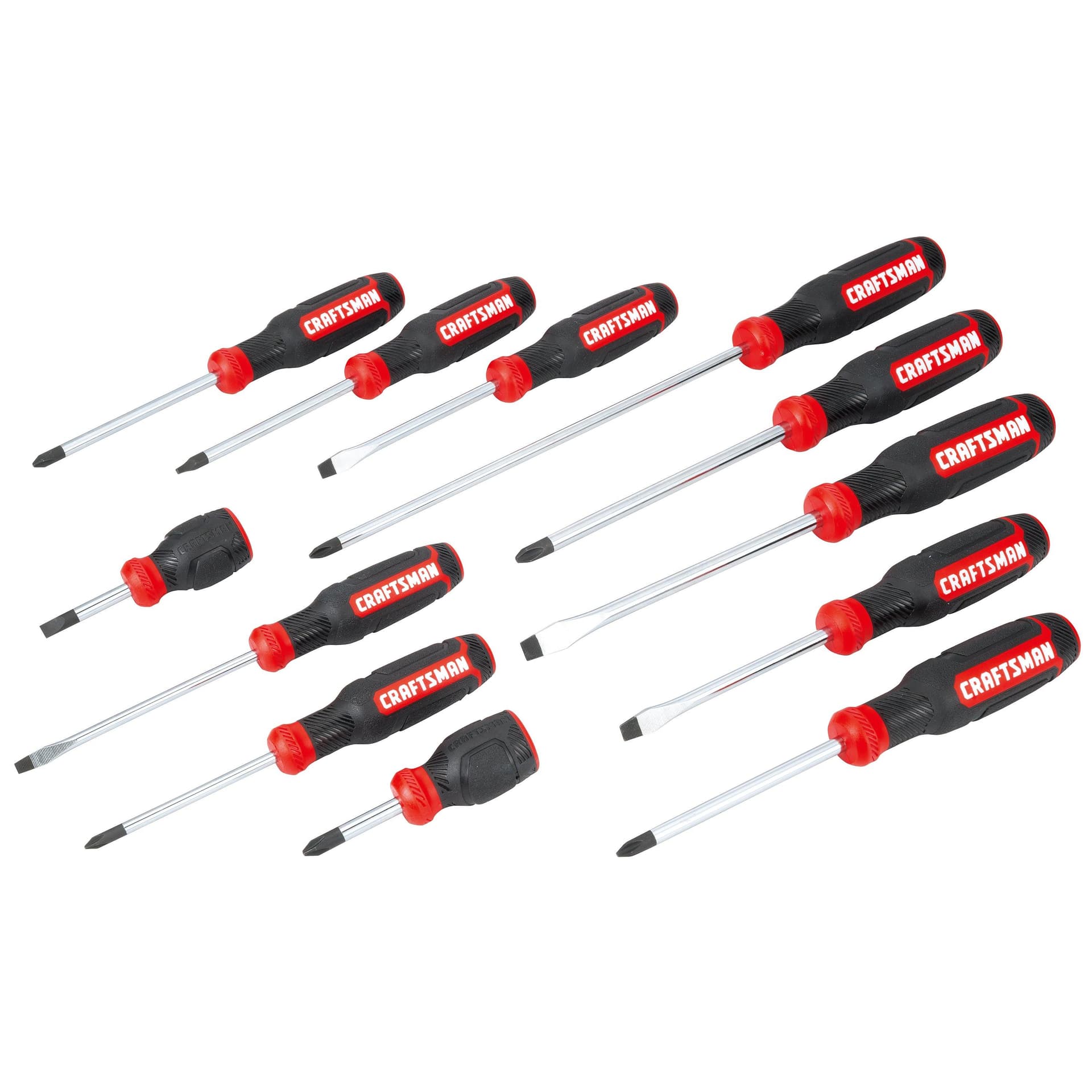 12pc Bi-Material Assorted Screwdriver Set