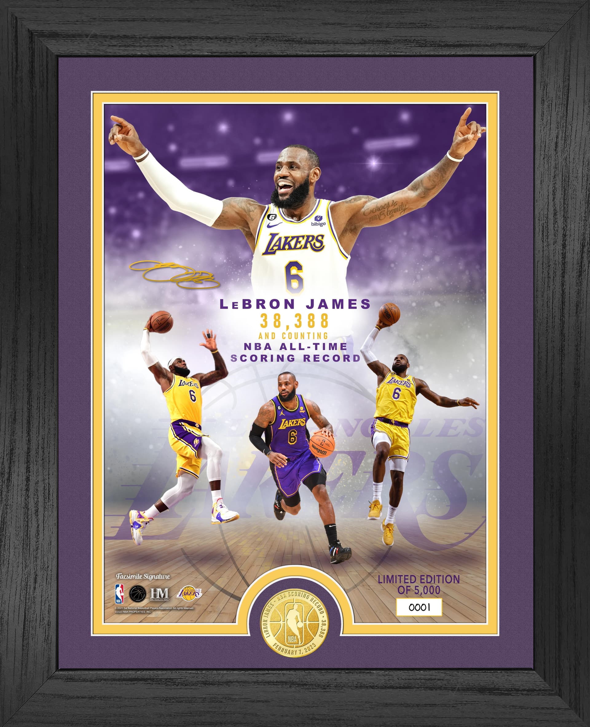 Lebron James Legends Bronze Photo Mint