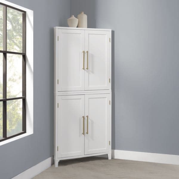 Roarke Corner Kitchen Storage Pantry Cabinet